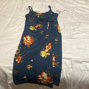 Navy Blue Floral Dress